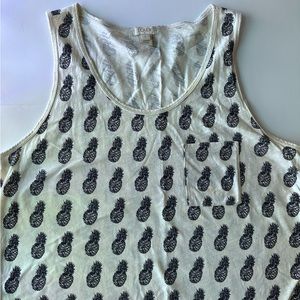 J.Crew 100% Cotton Tank in Pineapple Print